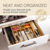 25-Deep-Bamboo-drawer-organizer-expandable-for-kitchen-silverware-drawer-organizer-tray-and-cutlery-flatware-organizer-for-drawer-tray-and-Utensil-Tray-large-size-137-216-Wide-X-17L-X-25H-0-3