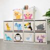 CLCROBD-Foldable-Animal-Cube-Storage-Bins-Fabric-Toy-BoxChestOrganizer-for-Kids-Nursery-13-inch-Llama-0-3