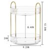 COMVTUPY-Makeup-Organizer-360-Rotating-Design-Bathroom-Counter-Organizer-Large-Capacity-Makeup-Skincare-Perfume-Organizer-2-Tier-Clear-0-3