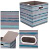 Collapsible-Storage-Cube-Bins-Gray-Organizer-Bins-Teal-Pattern-Printed-Cubes-Storage-Boxes-105x105-x-11-In-Cubes-Inserts-Foldable-Fabric-Storage-Baskets-Drawer-for-Cube-Organizer-ShelvesQY-SC12-6-0-2