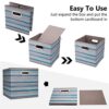 Collapsible-Storage-Cube-Bins-Gray-Organizer-Bins-Teal-Pattern-Printed-Cubes-Storage-Boxes-105x105-x-11-In-Cubes-Inserts-Foldable-Fabric-Storage-Baskets-Drawer-for-Cube-Organizer-ShelvesQY-SC12-6-0-3