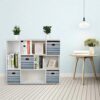 Collapsible-Storage-Cube-Bins-Gray-Organizer-Bins-Teal-Pattern-Printed-Cubes-Storage-Boxes-105x105-x-11-In-Cubes-Inserts-Foldable-Fabric-Storage-Baskets-Drawer-for-Cube-Organizer-ShelvesQY-SC12-6-0-4