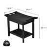 DWVO-Poly-Lumber-Shower-Bench-Shower-Stool-with-Handles-Storage-Shelf-Water-Resistant-Non-Slip-Design-Shower-Seat-Shower-Bath-Chairs-Spa-Stool-for-Bathroom-24-x-13-Black-0-5