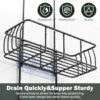 Epicano-Shower-Caddy-Hanging-Anti-Swing-Over-Head-Shower-Caddy-Rustproof-with-hooks-for-Towels-Sponge-and-more-Matte-Black-0-1