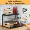 G-TING-Under-Sink-Organizer-2-Tier-L-Shaped-Sliding-Cabinet-Basket-Organizer-Slide-Out-Under-Cabinet-Storage-Multi-Purpose-Pull-Out-Cabinet-Organizer-for-Bathroom-Kitchen-Black-0-4