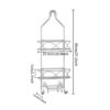 GAOKASE-Shower-CaddyShower-Caddy-Over-Shower-Head-Shower-Caddy-Hanging-3-Tier-with-Two-Movable-BasketsGrey-Shower-Caddy-Hanging-with-hooks-for-Towels-Sponge-and-more-0-1