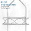 GAOKASE-Shower-CaddyShower-Caddy-Over-Shower-Head-Shower-Caddy-Hanging-3-Tier-with-Two-Movable-BasketsGrey-Shower-Caddy-Hanging-with-hooks-for-Towels-Sponge-and-more-0-3