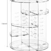 HBlife-360-Rotating-Makeup-Organizer-Adjustable-Carousel-Large-Capacity-Revolving-Perfume-Organizer-Skincare-Organizers-Cosmetic-Storage-Spinning-Holder-for-Vanity-Clear-0-1