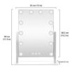 HIEEY-Hollywood-Vanity-Mirror-with-12-Dimmable-Bulbs-Lights-Three-Color-Lighting-Modes-and-5X-Magnification-Smart-Touch-Control-360Rotation-WhiteGift-Box-0-2