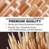 HOPELF-6-Natural-Bamboo-Skewers-for-BBQAppetiserFruitCocktailKabobChocolate-FountainGrillingBarbecueKitchenCrafting-and-Party-4mm-More-Size-Choices-81012141630100-PCS-0-2
