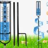 JMBay-Rain-Gauge-Freeze-Proof-rain-Gauge-Outdoor-Best-Rated-Rain-gauges-for-Yard-with-Stake-Decorative-rain-Measure-Gauge-for-Garden-Deck-Lawn-with-Large-Numbers-Adjustable-Height-0