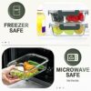 KOMUEE-10-Packs-30-oz-Glass-Meal-Prep-Containers-for-Food-Storage-with-LidsAirtight-Lunch-Bento-BoxesBPA-FreeMicrowave-Oven-Freezer-and-DishwasherGray-0-2