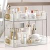 KSDSOAM-2-Tiers-Bathroom-Countertop-Organizer-Cosmetics-Skincare-organizer-Holder-for-Perfume-Bathroom-Organizers-and-Storage-for-Dresser-Vanity-Tray-Sink-Clear-0-2
