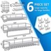 Kayfia-Shower-Caddy-6-Pack-Large-Capacity-Adhesive-Shower-Shelves-Rustproof-Bathroom-Shower-Organizer-No-Drilling-Wall-Mounted-Shampoo-Holder-Shower-Storage-Rack-for-Inside-Shower-Silver-Grey-0-0