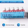 Kayfia-Shower-Caddy-6-Pack-Large-Capacity-Adhesive-Shower-Shelves-Rustproof-Bathroom-Shower-Organizer-No-Drilling-Wall-Mounted-Shampoo-Holder-Shower-Storage-Rack-for-Inside-Shower-Silver-Grey-0-3