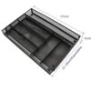 Koshiyo-Expandable-Mesh-Metal-Cutlery-Tray-6-Compartments-Kitchen-Drawer-Organizer-for-Utensil-Flatware-Dividers-Cutlery-Black-6-Compartments-0-4