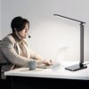 LED-Desk-Lamp-for-Home-Office-3-Levels-Dimmable-Desk-Light-with-USB-Charging-Port-Small-Study-Lamp-Reading-Light-for-Table-Black-5000K-0-4