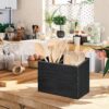 Megsooul-Utensil-HolderWooden-Utensil-Holder-for-Kitchen-CounterLarge-Cooking-Utensil-HolderRustic-Utensil-Organizer-for-CountertopWooden-Cooking-Tools-StorageKitchen-Utensil-Organizer-0-3