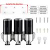 No-Drill-3-Pack-500ml-Wall-Mounted-Soap-Dispenser-for-Bathroom-and-Kitchen-Shampoo-and-Conditioner-Dispenser-Drill-Free-with-AdhesiveRound-Black-0-4