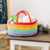 OrganiHaus-Rainbow-Basket-Rope-Diaper-Caddy-Basket-Baby-Diaper-Caddy-Organizer-Nursery-Basket-Baby-Baskets-for-Newborn-Baby-Diaper-Organizer-for-Rainbow-Decor-Diaper-Storage-Organizer-0-1