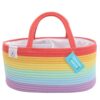 OrganiHaus-Rainbow-Basket-Rope-Diaper-Caddy-Basket-Baby-Diaper-Caddy-Organizer-Nursery-Basket-Baby-Baskets-for-Newborn-Baby-Diaper-Organizer-for-Rainbow-Decor-Diaper-Storage-Organizer-0