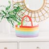 OrganiHaus-Rainbow-Basket-Rope-Diaper-Caddy-Basket-Baby-Diaper-Caddy-Organizer-Nursery-Basket-Baby-Baskets-for-Newborn-Baby-Diaper-Organizer-for-Rainbow-Decor-Diaper-Storage-Organizer-0-2