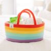 OrganiHaus-Rainbow-Basket-Rope-Diaper-Caddy-Basket-Baby-Diaper-Caddy-Organizer-Nursery-Basket-Baby-Baskets-for-Newborn-Baby-Diaper-Organizer-for-Rainbow-Decor-Diaper-Storage-Organizer-0-4