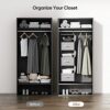 Pipishell-Hanging-Closet-Organizer-6-Shelf-Hanging-Shelves-for-Closet-with-3-Removable-Drawers-Side-Pockets-Hanging-Shelf-Organizer-for-Bedroom-or-Garment-Rack-12-x-12-x-433-Dark-Gray-0-1