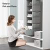 Pipishell-Hanging-Closet-Organizer-6-Shelf-Hanging-Shelves-for-Closet-with-3-Removable-Drawers-Side-Pockets-Hanging-Shelf-Organizer-for-Bedroom-or-Garment-Rack-12-x-12-x-433-Dark-Gray-0-4