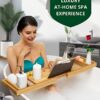 ROYAL-CRAFT-WOOD-Foldable-Bathtub-Tray-Caddy-Bamboo-Bathtub-Tray-Expandable-Bath-Tub-Table-Caddy-with-Extending-Sides-Free-Soap-Dish-0-3