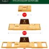 ROYAL-CRAFT-WOOD-Foldable-Bathtub-Tray-Caddy-Bamboo-Bathtub-Tray-Expandable-Bath-Tub-Table-Caddy-with-Extending-Sides-Free-Soap-Dish-0-4