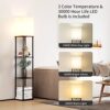 SUNMORY-Floor-Lamp-with-Shelves-Modern-Square-Standing-Lamp-with-3-Color-Temperature-Bulb-Corner-Display-Bookshelf-Lamp-for-Living-Room-and-BedroomBlack-0-0