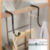 SWTYMIKI-Over-The-Door-Shower-Caddy-With-Double-Soap-Holder-Stainless-Steel-Hanging-Shower-Organizer-With-16-Hooks-No-Drilling-Hanging-Shower-Caddy-Over-Door-To-Organize-Bathroom-Essentials-Black-0-3