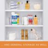 Sorbus-Clear-Square-Fridge-Bins-Thick-Sturdy-Plastic-Refrigerator-Pantry-Organizer-Versatile-Non-Slip-Stackable-Cabinet-Organization-Bath-Makeup-Food-Snack-Packet-Organizer-3-Pack-0-2