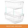 Sorbus-Clear-Square-Fridge-Bins-Thick-Sturdy-Plastic-Refrigerator-Pantry-Organizer-Versatile-Non-Slip-Stackable-Cabinet-Organization-Bath-Makeup-Food-Snack-Packet-Organizer-3-Pack-0-3