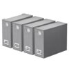 SpaceAid-4-Pack-Bed-Sheet-Organizers-and-Storage-Foldable-Sheet-Organizer-for-Linen-Closet-Sheets-Set-Folder-Keeper-with-Window-XL-Queen-King-Size-Organizing-Bedding-Container-Gray-0