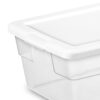Sterilite-6-Qt-Storage-Box-Stackable-Bin-with-Lid-Plastic-Container-to-Organize-Shoes-and-Crafts-on-Closet-Shelves-Clear-with-White-Lid-12-pack-0-1