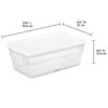 Sterilite-6-Qt-Storage-Box-Stackable-Bin-with-Lid-Plastic-Container-to-Organize-Shoes-and-Crafts-on-Closet-Shelves-Clear-with-White-Lid-12-pack-0-2