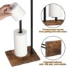 Toilet-Paper-Holder-Stand-Paper-Roll-Stand-Holder-Tissue-Holder-Stand-for-Bathroom-Farmhouse-Tissue-Paper-Stand-with-Reserve-Free-Standing-Tissue-Paper-Roll-Holder-with-Shelf-Rustic-Brown-0-2