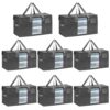 VENO-8-Pack-Large-Heavy-Duty-Moving-Bag-College-Dorm-Essentials-Clothes-Storage-Organizer-Moving-Bags-with-Zipper-Collapsible-Storage-Bins-with-Window-Bedroom-Storage-Gray-wWindow-8-Pack-0