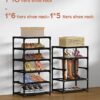 VTRIN-Narrow-Shoe-Rack-with-Covers-10-Tiers-Tall-Shoe-Rack-for-Closet-Entryway-Sturdy-Shoe-Rack-Organizer-Holds-20-22-Pairs-Free-Standing-Shoe-Storage-Cabinet-with-Dustproof-Cover-Shoe-Shelf-0-4