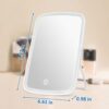 ViKert-Lighted-Makeup-Mirror-with-Lights-Portable-USB-Rechargeable-Make-up-Mirror-Cosmetic-Mirror-with-Touch-Screen-and-Brightness-Adjustable-0-5