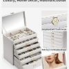 Vlando-6-Tier-Large-Jewelry-Organizer-Jewelry-Box-for-Women-with-Mirror-Jewelry-Holder-Organizer-for-Drawer-Necklace-Ring-Bracelet-and-Watch-Christmas-Gift-for-Loved-Ones-White-0-2