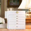 Vlando-6-Tier-Large-Jewelry-Organizer-Jewelry-Box-for-Women-with-Mirror-Jewelry-Holder-Organizer-for-Drawer-Necklace-Ring-Bracelet-and-Watch-Christmas-Gift-for-Loved-Ones-White-0-3