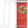 Wreath-Hangers-for-Front-Door12-in-Door-Hanger-Hook-Clear-Wreath-Hanger2-Pack-Non-Scratch-Over-The-Door-Hooks-Fall-Halloween-Christmas-Decorations-Indoor-OutdoorWelcome-Sign-for-Front-Door-Decor-0