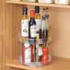 mDesign-2-Tier-Lazy-Susan-Turntable-for-Kitchen-Cabinets-Shelf-Table-Countertop-9-Multi-Level-Rotating-Organizer-Carousel-Storage-Turntable-Organizer-Ligne-Collection-2-Pack-ClearChrome-0-5