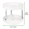mDesign-2-Tier-Lazy-Susan-Turntable-for-Kitchen-Cabinets-Shelf-Table-Countertop-9-Multi-Level-Rotating-Organizer-Carousel-Storage-Turntable-Organizer-Ligne-Collection-WhiteChrome-0-2
