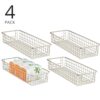 mDesign-Metal-Wire-Food-Storage-Shallow-Basket-Organizer-with-Handles-for-Organizing-Kitchen-Cabinets-Pantry-Shelf-Bathroom-Laundry-Room-Closets-Garage-Concerto-Collection-4-Pack-Satin-0-0