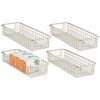 mDesign-Metal-Wire-Food-Storage-Shallow-Basket-Organizer-with-Handles-for-Organizing-Kitchen-Cabinets-Pantry-Shelf-Bathroom-Laundry-Room-Closets-Garage-Concerto-Collection-4-Pack-Satin-0