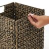 mDesign-Natural-Woven-Hyacinth-Cube-Organizer-Basket-with-Handles-Storage-for-Kitchen-Cabinet-or-Pantry-Shelf-Perfect-for-Cubby-Storage-Units-Holds-Snacks-or-Small-Appliances-2-Pack-Black-Wash-0-1